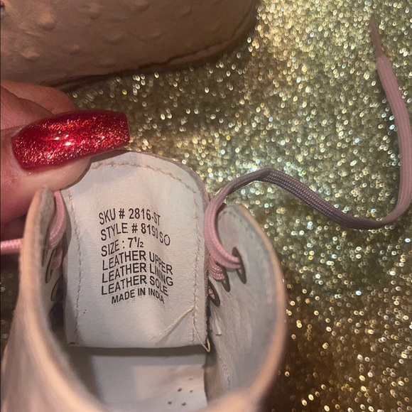 Josmo Light Pink Kids Boots with Dots - Picture 8 of 11